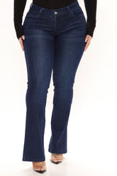 Stay A While Bootcut Jeans - Dark Wash